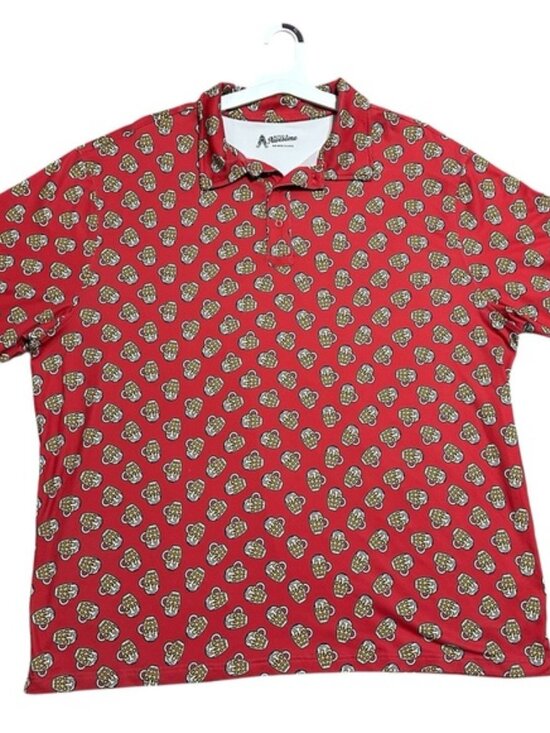 Royal & Awesome Other - Royal & Awesome Golf Polo Shirt BEER MUGS Men's XXL Red